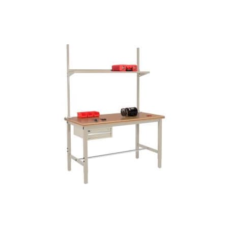 Global Equipment 60x30 Production Workbench Shop Top Safety Edge - Drawer, Upright   Shelf TN 318958TN
